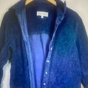 ARITZIA Denim Forum Barn Jacket Corduroy Shacket Button Up Blue Jacket Women M